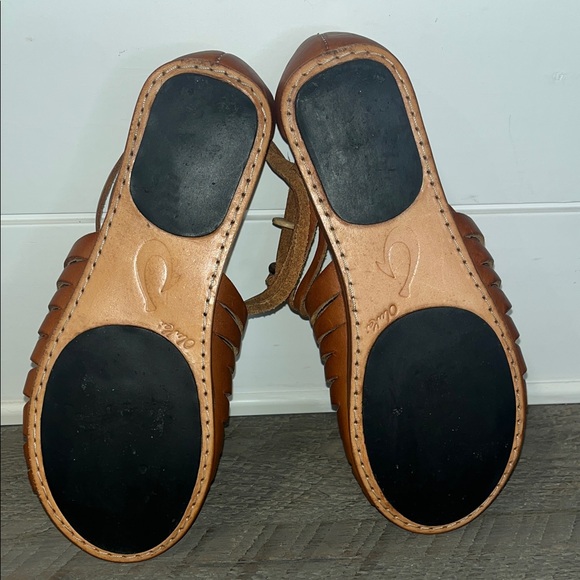 Olukai Hikina Brown Leather Sandals size women’s 5 - Picture 9 of 9